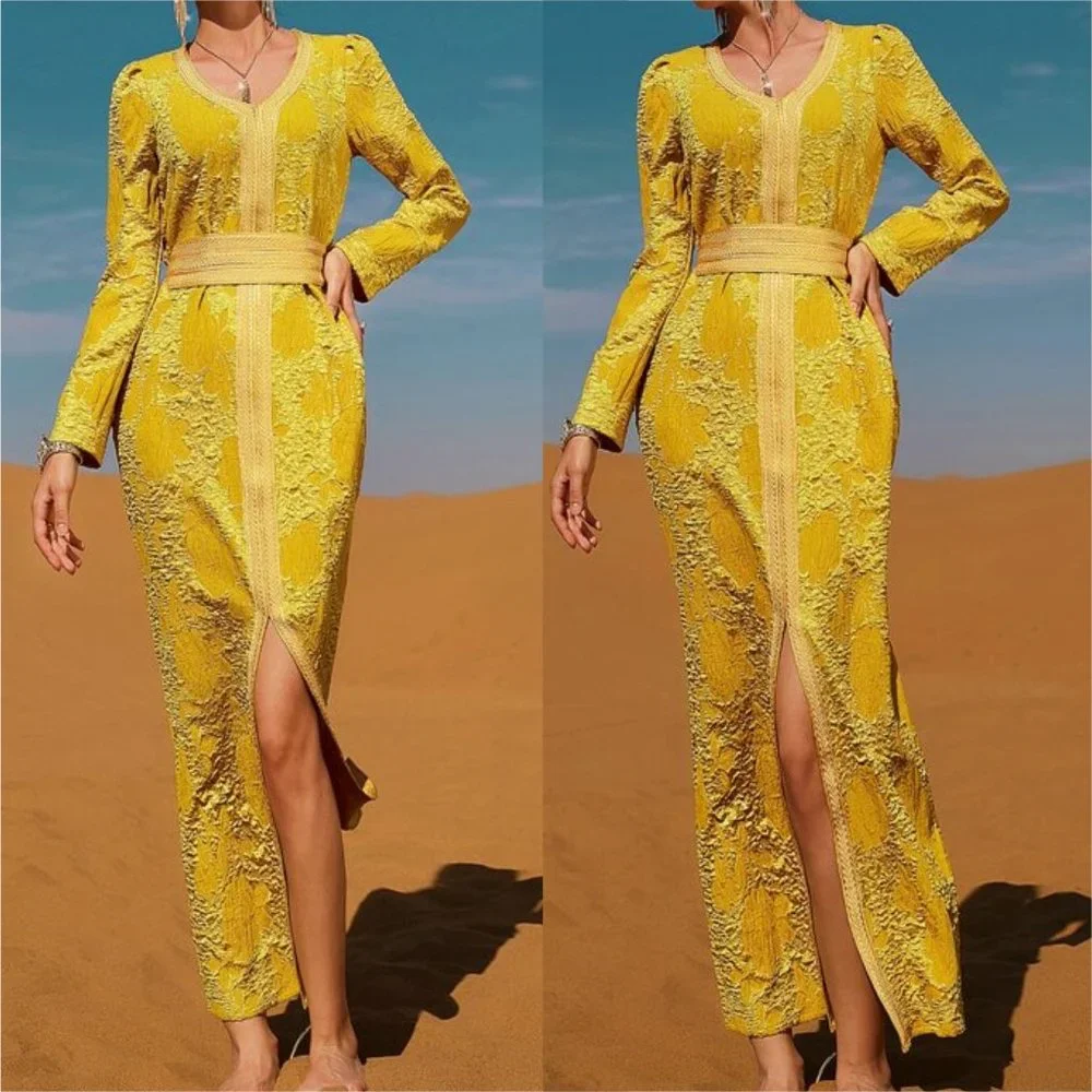SAHARA NIGHTS  Tie Back Split Front Dress